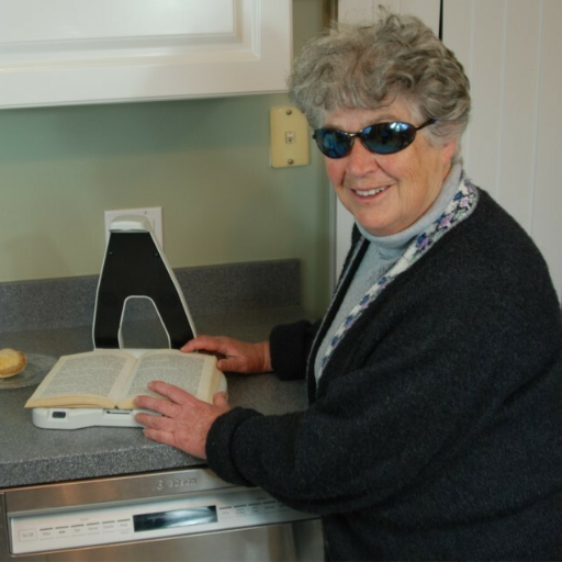 Woman using the LyriQ Reader