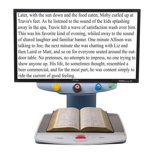 TOPAZ® EZ HD Desktop Video Magnifier with black text on white background